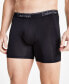 Фото #6 товара Men's 3-Pack Microfiber Stretch Boxer Briefs Underwear