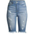 Фото #4 товара No Boundaries Bermuda Shorts Juniors Girls Blue Denim Biker Distressed Size 5