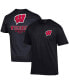 Men's Black Wisconsin Badgers Stack 2-Hit T-shirt Черный, S - фото #1