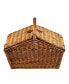 Huntsman English-Style Willow Picnic Basket with Service for 4