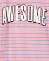 Kid 2-Piece Awesome Graphic Tee & Pull-On French Terry Shorts Set 6