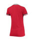 Women's Red Washington Nationals Raglan V-Neck T-shirt
