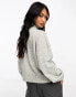 Фото #8 товара Vila high neck jumper in light grey melange