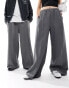 Weekday Unisex trousers in dark grey melange exclusive to ASOS