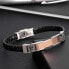 Modern leather bracelet with a distinctive Moody SQH30 decoration