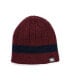 Men's Ribbed Beanie, Oxblood/Navy, One Size