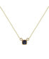 ფოტო #1 პროდუქტის Cushion Cut Alexandrite Gemstone, Natural Diamond 14K Yellow Gold Birthstone Necklace