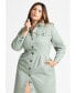 ფოტო #3 პროდუქტის Plus Size Fitted Twill Dress