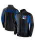 ფოტო #1 პროდუქტის Men's Black New York Rangers Step Up Crinkle Raglan Full-Zip Windbreaker Jacket