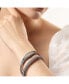 ფოტო #3 პროდუქტის Women's Black Leather Bling Bracelet