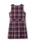 Платье для малышей Lands' End в клетку до колена Burgundy/Gray Plaid, 7 - фото #2