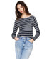 Фото #1 товара Women's Brenton Striped Long-Sleeve Top