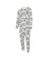 ფოტო #3 პროდუქტის Men's White Green Bay Packers Allover Print Docket Union Full-Zip Hooded Pajama Suit