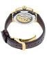 ფოტო #7 პროდუქტის Men's Automatic Presage Brown Leather Strap Watch 40.5mm