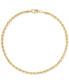 Glitter Rope Link Chain Bracelet in 10k Gold