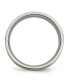 ფოტო #3 პროდუქტის Titanium Brushed 14k Gold Inlay Flat Wedding Band Ring