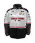 Фото #3 товара Men's White, Black Austin Cindric Discount Tire Nylon Uniform Full-Snap Jacket