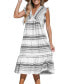Фото #1 товара Women's Boho Sleeveless Ruffled Midi Beach Dress