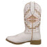 Roper Monterey Aztec Southwest Square Toe Cowboy Womens White Casual Boots 09-0