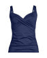 Women's Chlorine Resistant Wrap Underwire Tankini Swimsuit Top