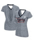 Фото #2 товара Women's Navy Detroit Tigers Halftime Back Wrap Top V-Neck T-shirt