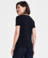 Фото #2 товара Women's Embellished Short-Sleeve Top, Created for Macy's