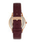 San Diego Black or Purple or Maroon or Pink Leather Band Watch, 39mm