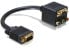 Фото #1 товара Delock Adapter VGA male to VGA + 3x Cinch female - 0.2 m - VGA - VGA; YPbPr - Male - Female - Black