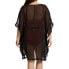 Фото #2 товара Bleu Rod Beattie Chiffon Caftan Cover Up, from Gypset Size 1X Black