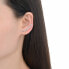 Фото #2 товара Glittering longitudinal earrings with zircons E0002381