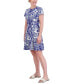 Фото #3 товара Women's Floral-Print Fit & Flare Dress