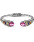 Фото #1 товара Pink Topaz & Bali Jimbaran Cuff Bracelet in Sterling Silver and 18K Gold