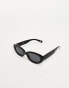 Фото #4 товара ASOS DESIGN oval sunglasses in black