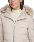 Women's Stretch Faux-Fur-Trim Hooded Puffer Coat
