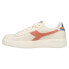 Фото #6 товара Diadora Game Step Premium Tumbled Leather Lace Up Womens Off White, Orange Snea