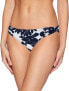 Фото #1 товара Trina Turk 170535 Womens Hipster Bikini Swimsuit Bottom Navy/White Size 6