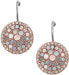 Bronze earrings with pearls and crystals JF01737791