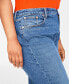 Фото #3 товара Trendy Plus Size High-Rise Straight-Leg Jeans, Regular and Short Lengths, Created for Macy's