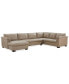 Фото #12 товара Arond 144" 3-Pc. Leather Sectional with Chaise, Created for Macy's