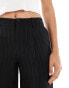 Calvin Klein Jeans Soft Crepe Pinstripe Trousers in Black Pinstripe