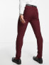 Фото #5 товара ASOS DESIGN skinny suit trousers in burgundy