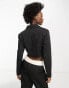 Фото #4 товара COLLUSION cropped blazer with eyelet fastening in black co-ord