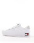 Фото #2 товара Tommy Jeans flatform trainers in white