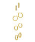 ფოტო #1 პროდუქტის Gold Set of 4 Mixed Earrings