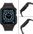 Hurtel Protect Strap Band opaska z etui do Watch 7 / 6 / 5 / 4 / 3 / 2 / SE (41 / 40 / 38mm) obudowa pancerny pokrowiec na zegarek czarny