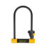 OnGuard BullDog Series U-Lock - 4.5 x 9", Keyed, Black/Yellow, Includes bracket