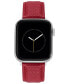 Фото #1 товара Ремешок для часов WITHit Красный Натуральная Кожа с Серебристыми Штырьками из Нержавеющей Стали для Apple Watch 42мм, 44мм, 45мм, Ultra 49мм