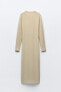 Фото #9 товара Трикотажное платье миди из махровой ткани ZARA
