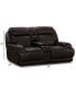 Фото #3 товара CLOSEOUT! Daventry 97" 3-Pc. Leather Sectional Sofa With 2 Power Recliners, Power Headrests, Console And USB Power Outlet