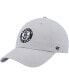 ფოტო #1 პროდუქტის Men's Gray Brooklyn Nets Team Logo Clean Up Adjustable Hat